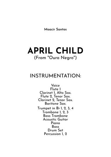 April Child (arr. Jireh J.)