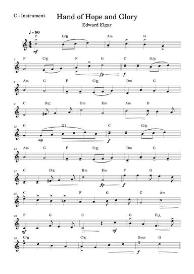 Hand of Hope and Glory (Elgar) (arr. Fabio Eduardo de Oliveira)