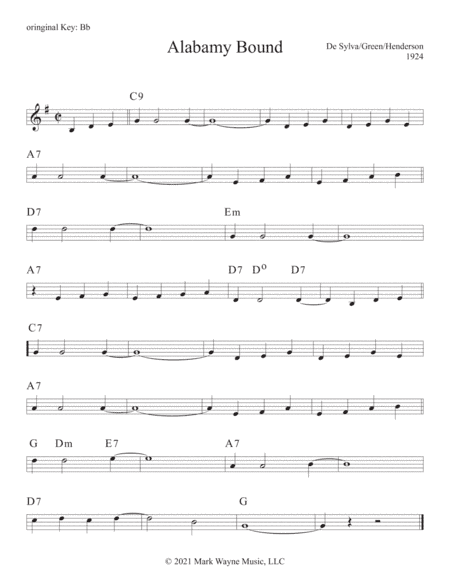 Alabamy Bound (arr. Mark W. Huxhold)