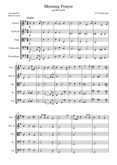 Morning Prayer (arr. Robert Lanes)