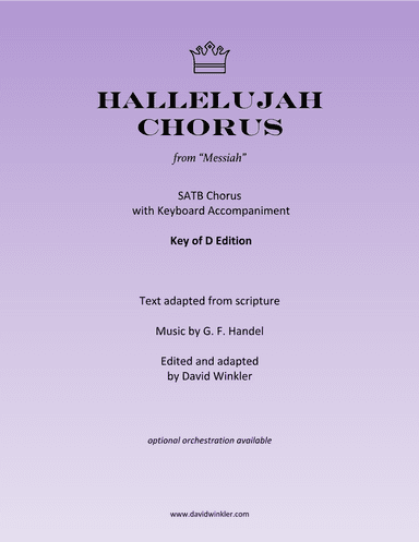 Hallelujah Chorus (SATB, key of D) (arr. David Winkler)