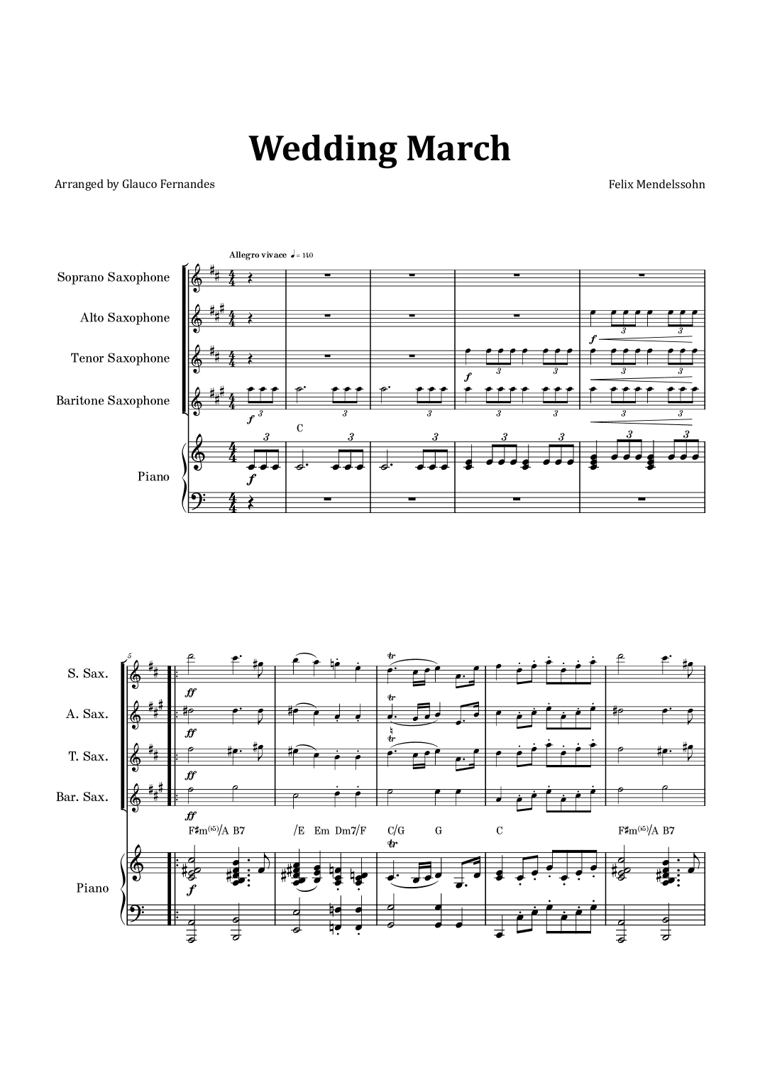 Wedding March (arr. Glauco Fernandes)