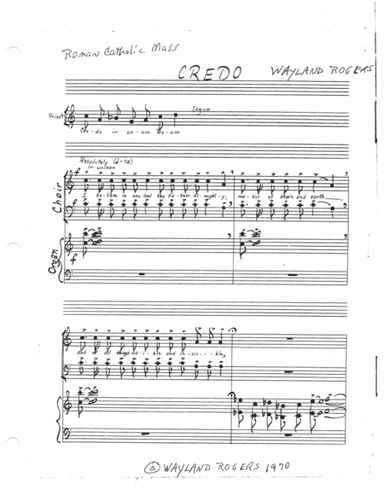Credo In Unum Deum