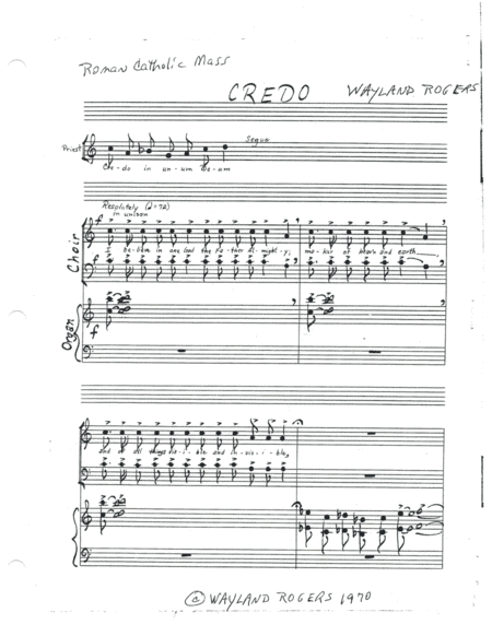 Credo In Unum Deum