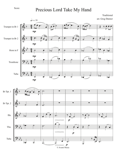 Precious Lord Take My Hand (arr. Greg Danner)
