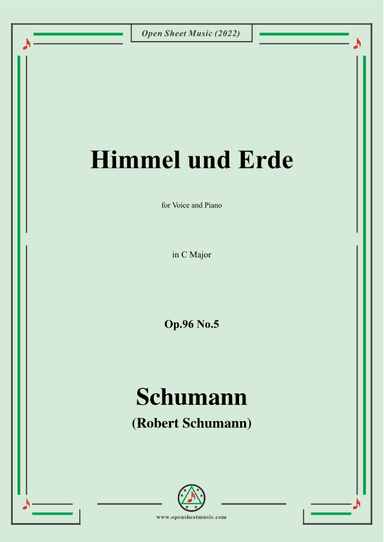 Schumann-Himmel und Erde,Op.96 No.5,in C Major (arr. OSM Press)
