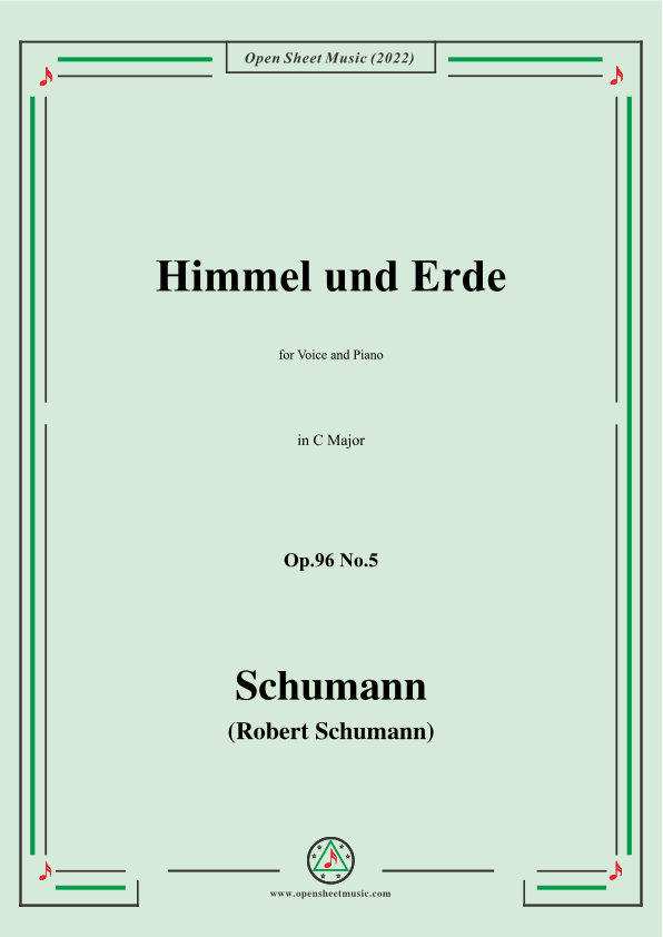 Schumann-Himmel und Erde,Op.96 No.5,in C Major (arr. OSM Press)