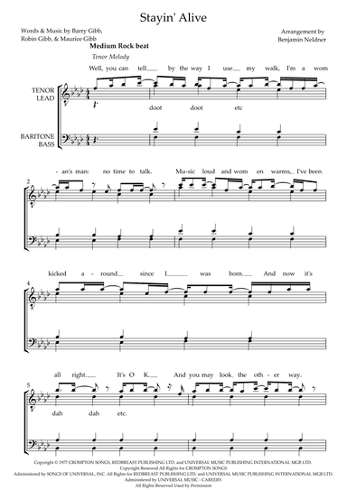 Stayin' Alive (arr. Benjamin Neldner)