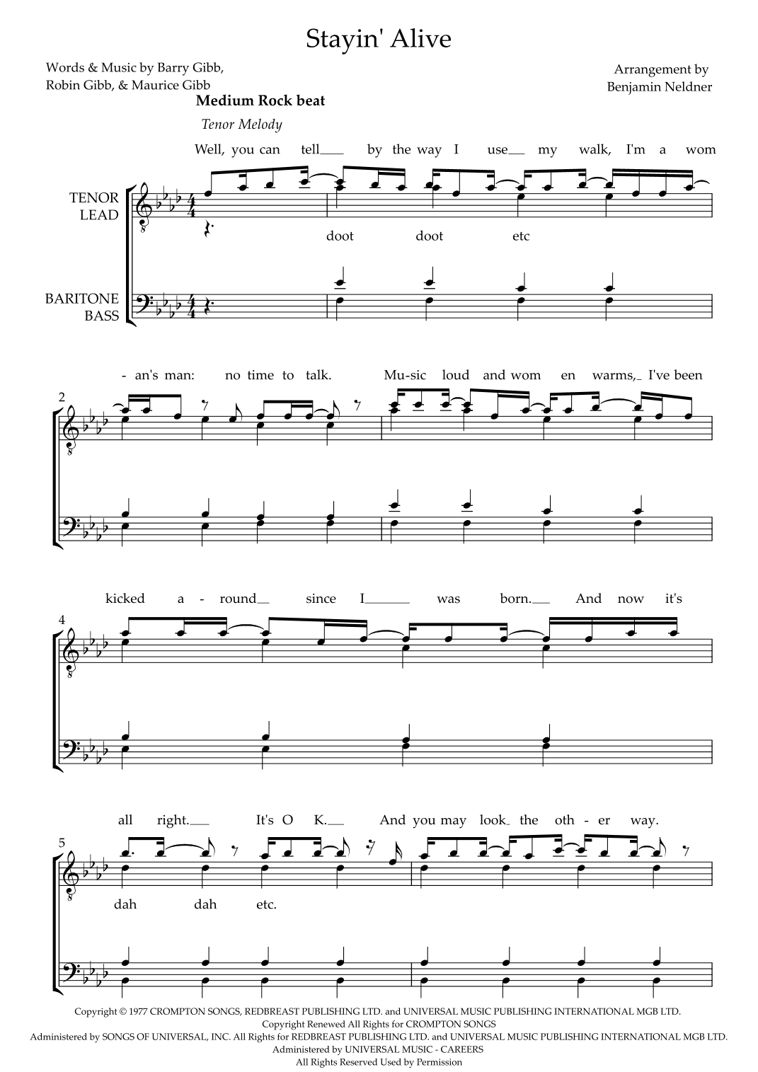 Stayin' Alive (arr. Benjamin Neldner)