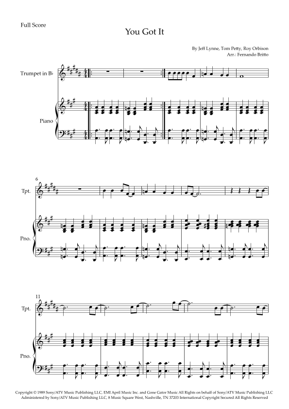 You Got It (arr. Fernando Britto)