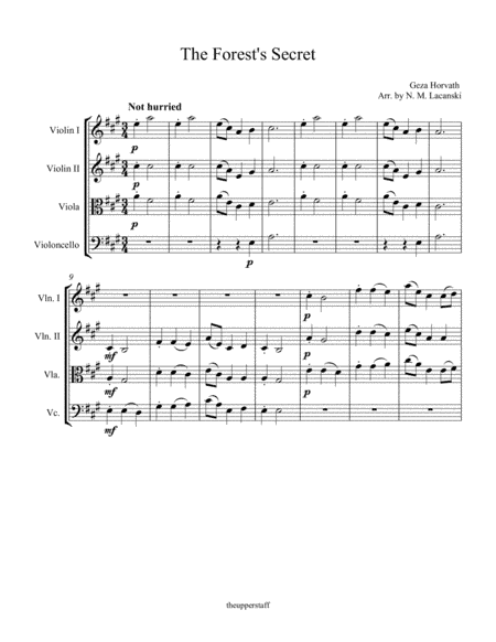The Forest's Secret (arr. Nick Lacanski)