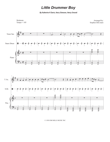 The Little Drummer Boy (arr. Stephen DeCesare)