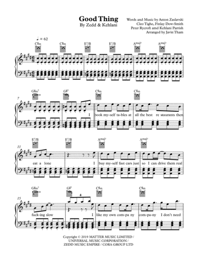 Good Thing (arr. Javin Tham)