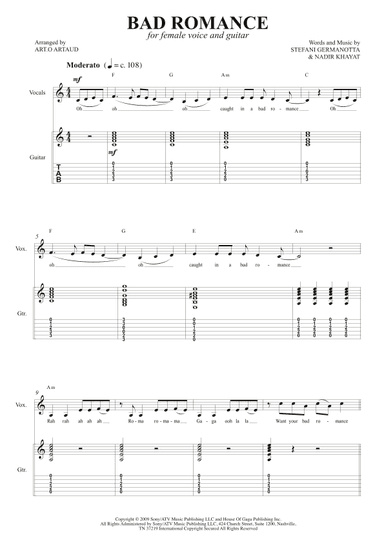 Bad Romance (arr. Art.o Artaud)