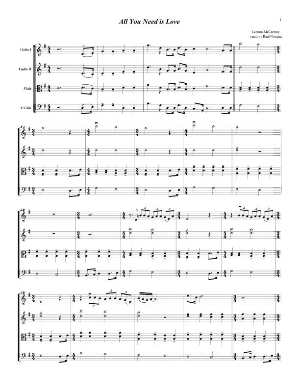 All You Need Is Love (arr. RAUL NORIEGA)