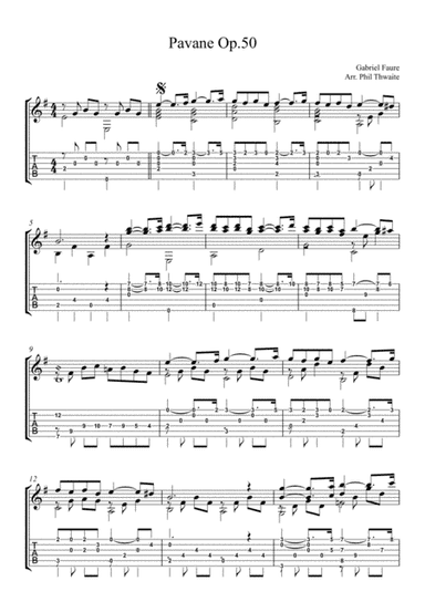 Faure's Pavane Op.50. (arr. Phil Thwaite)