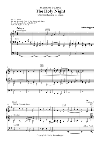 The Holy Night - Christmas Fantasy for Organ