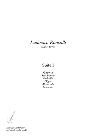 Baroque Guitar Suite 1 nt (arr. PianoSheetNow)