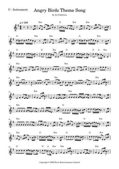 Angry Birds Theme (arr. Fabio Eduardo de Oliveira)