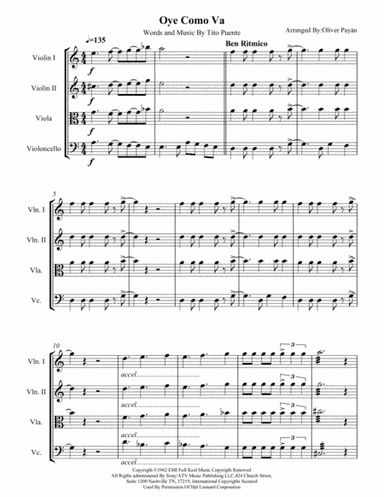 Oye Como Va (arr. Oliver Payan)