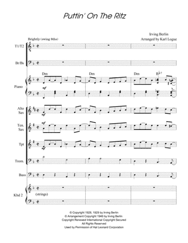 Puttin' On The Ritz (arr. Karl Logue)