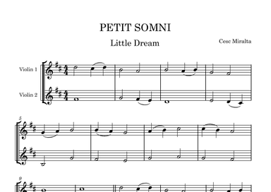 PETIT SOMNI Vl Duet
