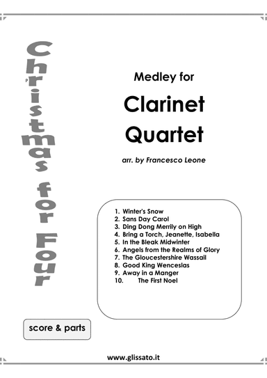 Christmas for four - Medley for Clarinet Quartet (score & parts) (arr. Francesco Leone)