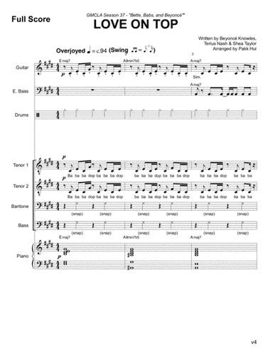 Love On Top (arr. Pakk Hui)