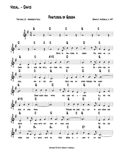23rd Psalm (Pastures of Green) (David) from "The Kings" ACT 1:Song 11