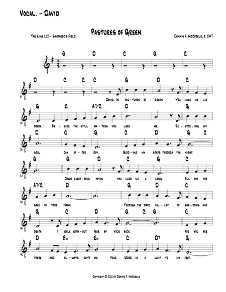 23rd Psalm (Pastures of Green) (David) from "The Kings" ACT 1:Song 11
