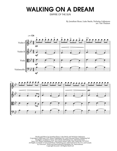 Walking On A Dream (arr. Tim Thulson)