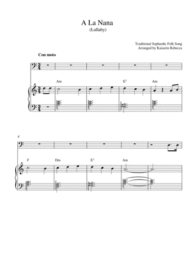 A La Nana (Lullaby) (arr. Kaiserin Rebecca)