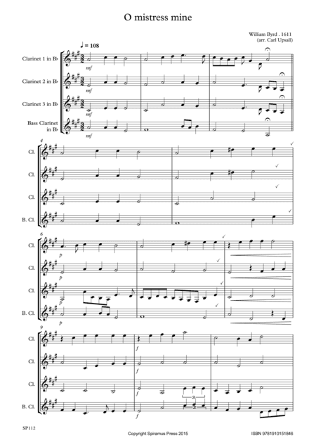 O Mistress Mine (arr. Carl Upsall)
