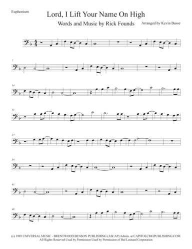 Lord, I Lift Your Name On High (arr. Kevin Busse)