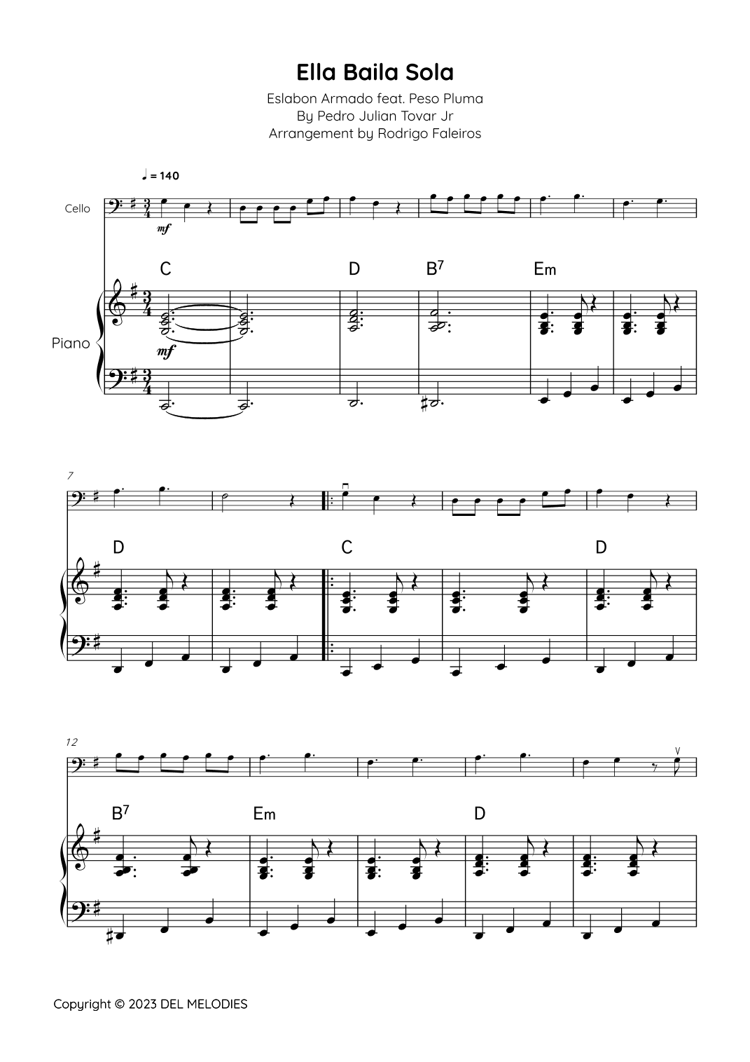 Ella Baila Sola (arr. Rodrigo Faleiros)