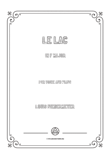 Niedermeyer-Le lac in F Major,for Voice and Piano (arr. MSM)