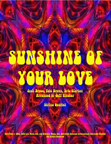 Sunshine Of Your Love (arr. Jeff Tincher)