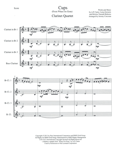 Cups (When I'm Gone) (arr. Jeremy Corcoran)