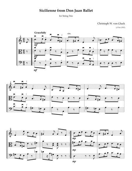 Sicilienne for String Trio (arr. Katrina Wreede)