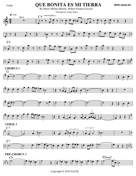 Que Bonita Es Mi Tierra (arr. Jorge Juárez)