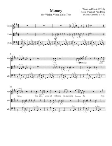 Money (arr. Ray Kamada)