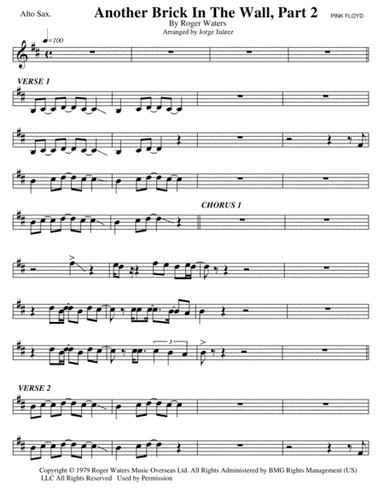 Another Brick In The Wall, Part 2 (arr. Jorge Juárez)
