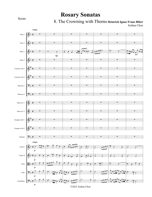 Rosary Sonatas: The Crowning with Thorns (arr. Joshua Choe)