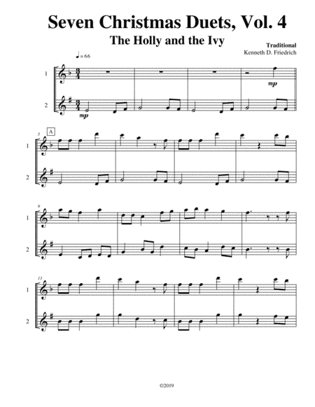 Seven Christmas Duets, Vol. 4 (arr. Kenneth D. Friedrich)