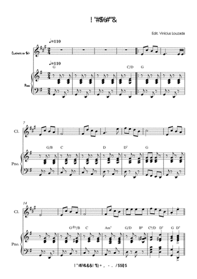Jingle Bells - Clarinet and piano chords (arr. Vinícius Louzada)