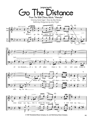 Go The Distance (arr. Larry Wright)