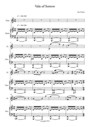 Vale of Sorrow for Flute