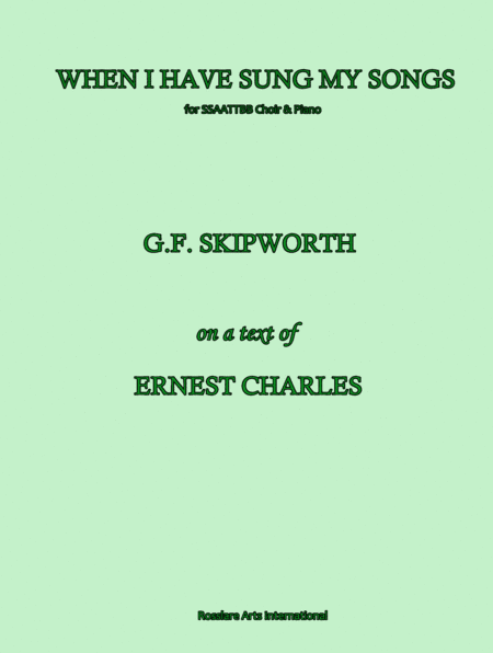 When I Have Sung My Songs
