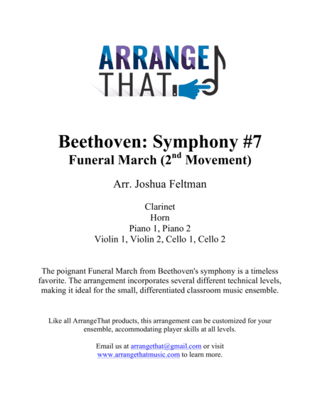 Beethoven: Symphony #7, Movement 2 (arr. Joshua Feltman)