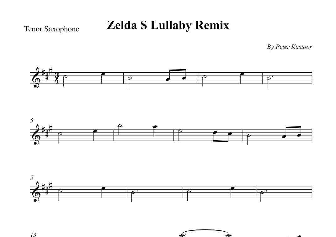 Zelda S Lullaby Remix (arr. Wesley S. SIlva)